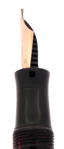 1938 PARKER VACUMATIC JUNIORETTE RED PEARL SHADOW WAVE DOUBLE JEWEL FOUNTAIN PEN RESTORED OFFERED BY ANTIQUE DIGGER