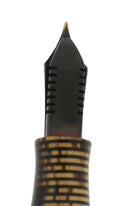 1938 PARKER GOLDEN PEARL MAJOR VACUMATIC DOUBLE JEWEL FOUNTAIN PEN RESTORED OFFERED BY ANTIQUE DIGGER