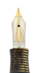 1938 PARKER GOLDEN PEARL MAJOR VACUMATIC DOUBLE JEWEL FOUNTAIN PEN RESTORED OFFERED BY ANTIQUE DIGGER