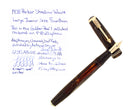 1938 PARKER VACUMATIC GOLDEN PEARL SHADOW WAVE DOUBLE JEWEL FOUNTAIN PEN RESTORED OFFERED BY ANTIQUE DIGGER