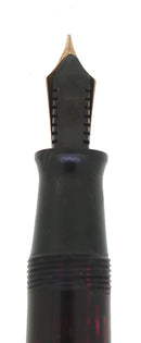 1938 PARKER VACUMATIC RED PEARL SHADOW WAVE DOUBLE JEWEL FOUNTAIN PEN RESTORED OFFERED BY ANTIQUE DIGGER