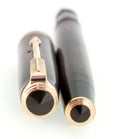 1938 PARKER VACUMATIC RED PEARL SHADOW WAVE DOUBLE JEWEL FOUNTAIN PEN RESTORED OFFERED BY ANTIQUE DIGGER