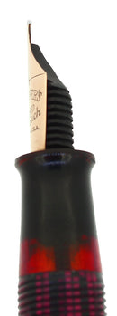 C1938 SHEAFFER ADMIRAL BALANCE CARMINE RED STRIATED FOUNTAIN PEN RESTORED OFFERED BY ANTIQUE DIGGER