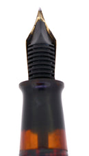 C1938 SHEAFFER ADMIRAL BALANCE CARMINE RED STRIATED FOUNTAIN PEN RESTORED OFFERED BY ANTIQUE DIGGER