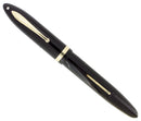 C1938 SHEAFFER JET BLACK OVERSIZE BALANCE FOUNTAIN PEN XF-BBB FLEX NIB RESTORED OFFERED BY ANTIQUE DIGGER