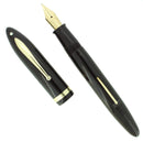 C1938 SHEAFFER JET BLACK OVERSIZE BALANCE FOUNTAIN PEN XF-BBB FLEX NIB RESTORED OFFERED BY ANTIQUE DIGGER