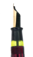 C1938 SHEAFFER STANDARD SIZE CARMINE RED BALANCE FOUNTAIN PEN F-BB FLEX NIB RESTORED OFFERED BY ANTIQUE DIGGER