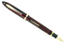 C1938 SHEAFFER STANDARD SIZE CARMINE RED BALANCE FOUNTAIN PEN F-BB FLEX NIB RESTORED OFFERED BY ANTIQUE DIGGER