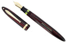 C1938 SHEAFFER STANDARD SIZE CARMINE RED BALANCE FOUNTAIN PEN F-BB FLEX NIB RESTORED OFFERED BY ANTIQUE DIGGER
