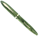 C1938 SHEAFFER GREEN STRIATED OVERSIZED BALANCE FOUNTAIN PEN RESTORED OFFERED BY ANTIQUE DIGGER