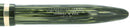 C1938 SHEAFFER GREEN STRIATED OVERSIZED BALANCE FOUNTAIN PEN RESTORED OFFERED BY ANTIQUE DIGGER