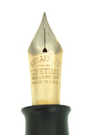 CIRCA 1938 SHEAFFER OVERSIZED BALANCE JADE GREEN CELLULOID FOUNTAIN PEN RESTORED OFFERED BY ANTIQUE DIGGER