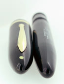 C1938 SHEAFFER JET BLACK OVERSIZE BALANCE FOUNTAIN PEN F-BBB FLEX NIB RESTORED OFFERED BY ANTIQUE DIGGER