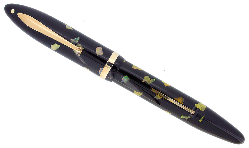 CIRCA 1938 SHEAFFER OVERSIZE EBONITE PEARL BALANCE FOUNTAIN PEN RESTORED EXCELLENT OFFERED BY ANTIQUE DIGGER