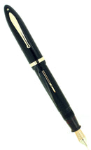 C1938 SHEAFFER JET BLACK OVERSIZE BALANCE FOUNTAIN PEN RESTORED NR MINT OFFERED BY ANTIQUE DIGGER