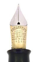 C1938 SHEAFFER JET BLACK OVERSIZE BALANCE FOUNTAIN PEN RESTORED NR MINT OFFERED BY ANTIQUE DIGGER