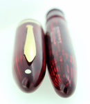 CIRCA 1938 SHEAFFER OVERSIZE CARMINE RED BALANCE FOUNTAIN PEN RESTORED OFFERED BY ANTIQUE DIGGER