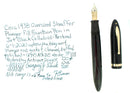 C1938 SHEAFFER JET BLACK OVERSIZE BALANCE FOUNTAIN PEN PLUNGER FILL RESTORED OFFERED BY ANTIQUE DIGGER