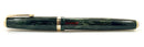 RESTORED 1939 PARKER EMERALD PEARL VACUMATIC SHADOW WAVE DEBUTANTE FOUNTAIN PEN W/ STAR CLIP