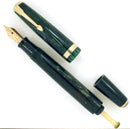 RESTORED 1939 PARKER EMERALD PEARL VACUMATIC SHADOW WAVE DEBUTANTE FOUNTAIN PEN W/ STAR CLIP