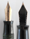 1939 PARKER EMERALD PEARL CELLULOID DOUBLE JEWEL VACUMATIC FOUNTAIN PEN SET RESTORED