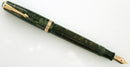 1939 PARKER EMERALD PEARL CELLULOID DOUBLE JEWEL VACUMATIC FOUNTAIN PEN SET RESTORED