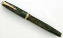 1939 PARKER EMERALD PEARL CELLULOID DOUBLE JEWEL VACUMATIC FOUNTAIN PEN SET RESTORED