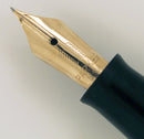 1939 PARKER JET BLACK DOUBLE JEWEL VACUMATIC SHADOW WAVE FOUNTAIN PEN RESTORED OFFERED BY ANTIQUE DIGGER