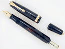 1939 PARKER JET BLACK DOUBLE JEWEL VACUMATIC SHADOW WAVE FOUNTAIN PEN RESTORED OFFERED BY ANTIQUE DIGGER