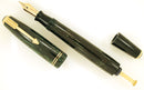 1939 PARKER EMERALD DOUBLE JEWEL VACUMATIC SHADOW WAVE FOUNTAIN PEN RESTORED OFFERED BY ANTIQUE DIGGER