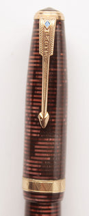 1939 Parker Vacumatic Burgundy Pearl Celluloid Fountain Pen
