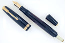 1938 PARKER JET BLACK VACUMATIC DOUBLE JEWEL FOUNTAIN PEN WITH F - B FLEX NIB IN RESTORED CONDITION OFFERED BY ANTIQUE DIGGER