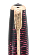 1939 PARKER VACUMATIC BURGUNDY PEARL STREAMLINE STANDARD LONG MAJOR DOUBLE JEWEL FOUNTAIN PEN W/ STAR CLIP OFFERED BY ANTIQUE DIGGER