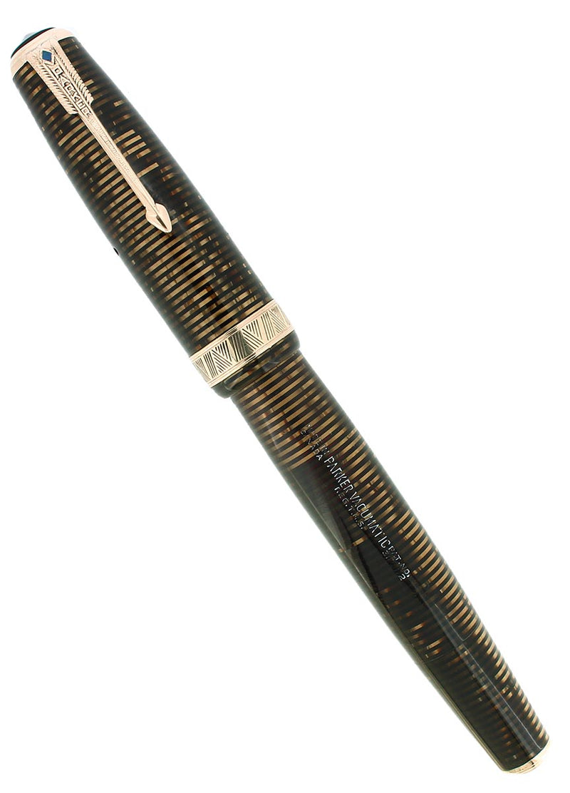 1939 PARKER SENIOR MAXIMA GOLDEN PEARL VACUMATIC DJ FOUNTAIN PEN RESTORED OFFERED BY ANTIQUE DIGGER
