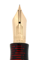 1939 PARKER BURGUNDY PEARL SENIOR MAXIMA VACUMATIC DOUBLE JEWEL FOUNTAIN PEN RESTORED OFFERED BY ANTIQUE DIGGER