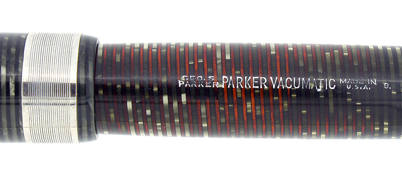 RARE 1939 PARKER SENIOR MAXIMA PARKER JEWELER CAP BAND FOUNTAIN PEN RESTORED OFFERED BY ANTIQUE DIGGER