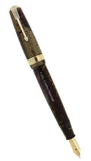 1939 PARKER VACUMATIC GOLDEN PEARL SR MAXIMA STAR CLIP FOUNTAIN PEN RESTORED OFFERED BYT ANTIQUE DIGGER