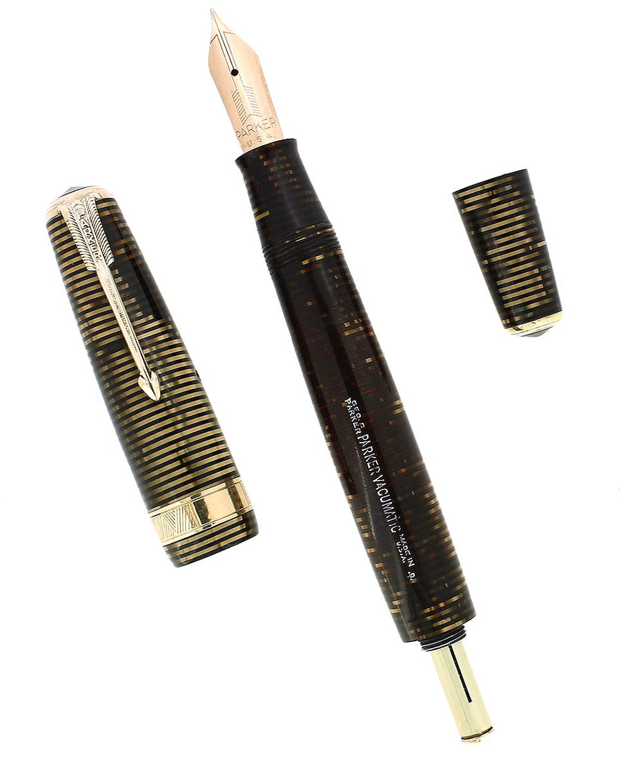 1939 PARKER VACUMATIC GOLDEN PEARL SR MAXIMA STAR CLIP FOUNTAIN PEN RE