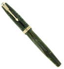 1939 PARKER EMERALD PEARL VACUMATIC DOUBLE JEWEL FOUNTAIN PEN RESTORED OFFERED BY ANTIQUE DIGGER