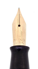 1939 PARKER EMERALD PEARL VACUMATIC DOUBLE JEWEL FOUNTAIN PEN RESTORED OFFERED BY ANTIQUE DIGGER