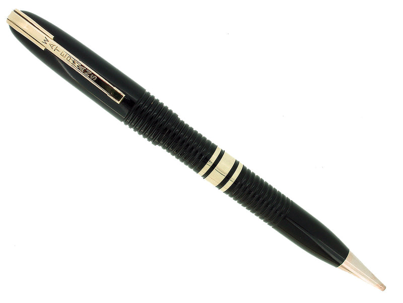 1939 FIRST YEAR WATERMAN HUNDRED 100 YEAR JET BLACK PENCIL RESTORED OFFERED BY ANTIQUE DIGGER