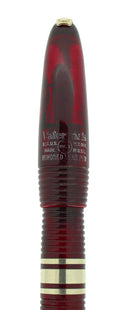 1939 FIRST YEAR RED WATERMAN 100 YEAR FOUNTAIN PEN F-BB SEMI-FLEX NIB RESTORED OFFERED BY ANTIQUE DIGGER