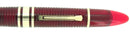 1939 FIRST YEAR RED WATERMAN 100 YEAR FOUNTAIN PEN F-BB SEMI-FLEX NIB RESTORED OFFERED BY ANTIQUE DIGGER