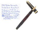 1940 PARKER AZURE BLUE VACUMATIC DOUBLE JEWEL FOUNTAIN PEN MAJOR SIZE RESTORED OFFERED BY ANTIQUE DIGGER
