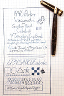 RESTORED 1940 PARKER GOLDEN PEARL DOUBLE JEWEL VACUMATIC MAJOR FOUNTAIN PEN WITH JEWELERS CAP BAND OFFER BY ANTIQUE DIGGER