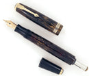 1940 PARKER GOLD PEARL DOUBLE JEWEL VACUMATIC SHADOW WAVE FOUNTAIN PEN RESTORED OFFERED BY ANTIQUE DIGGER