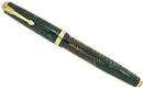 1940 PARKER EMERALD PEARL VACUMATIC DOUBLE JEWEL FOUNTAIN PEN F-BB NIB RESTORED OFFERED BY ANTIQUE DIGGER