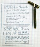 1940 PARKER EMERALD PEARL VACUMATIC DOUBLE JEWEL FOUNTAIN PEN F-BB NIB RESTORED