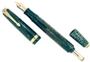 1940 PARKER EMERALD PEARL VACUMATIC DOUBLE JEWEL FOUNTAIN PEN F-BB NIB RESTORED OFFERED BY ANTIQUE DIGGER