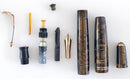 RESTORED 1940 PARKER VACUMATIC GOLDEN PEARL CELLULOID FOUNTAIN PEN DOUBLE JEWEL